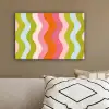 Banen - Golven - Kleurrijk - Verticaal canvas 2cm klein -sfeer3