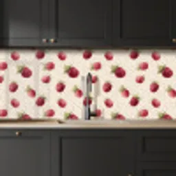 Framboos - Stippen - Rood keuken achterwand 2 middel 871 -sfeer1