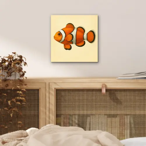 Vis - Oranje - Strepen aluminium wit klein -sfeer3