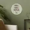 Quote - Strepen - Grill Akoestische PET Vilt - Rond klein -sfeer2