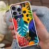Bladeren - Vormen - Abstract - Kleurrijk Hoesje iPhone 16 Pro Max met koord klein -sfeer3