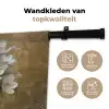 Gezicht - Bloemen - Goud - Abstract Wandkleed katoen klein -sfeer2