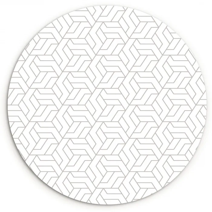 Grafisch - Patroon - Modern - Hexagon Wandcirkel kunststof plaat 5mm dik klein 188 -3d