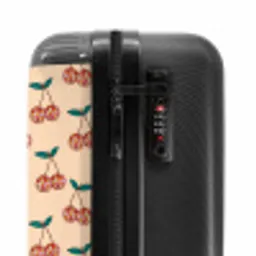 Retro disco kersen patroon kleurrijk NBS - Handbagage koffer - Volwassenen Unisex middel -slot