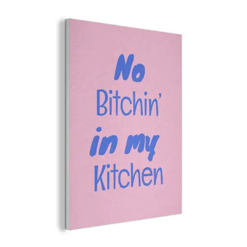 Quote - Blauw - Lettertype - Keuken PET vilt klein -3d
