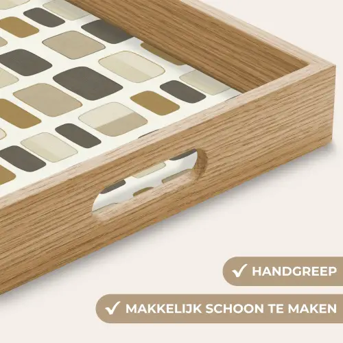 Blokken - Vintage - Grijs Dienblad Rechthoek middel 911 -USP_HandgreepNL