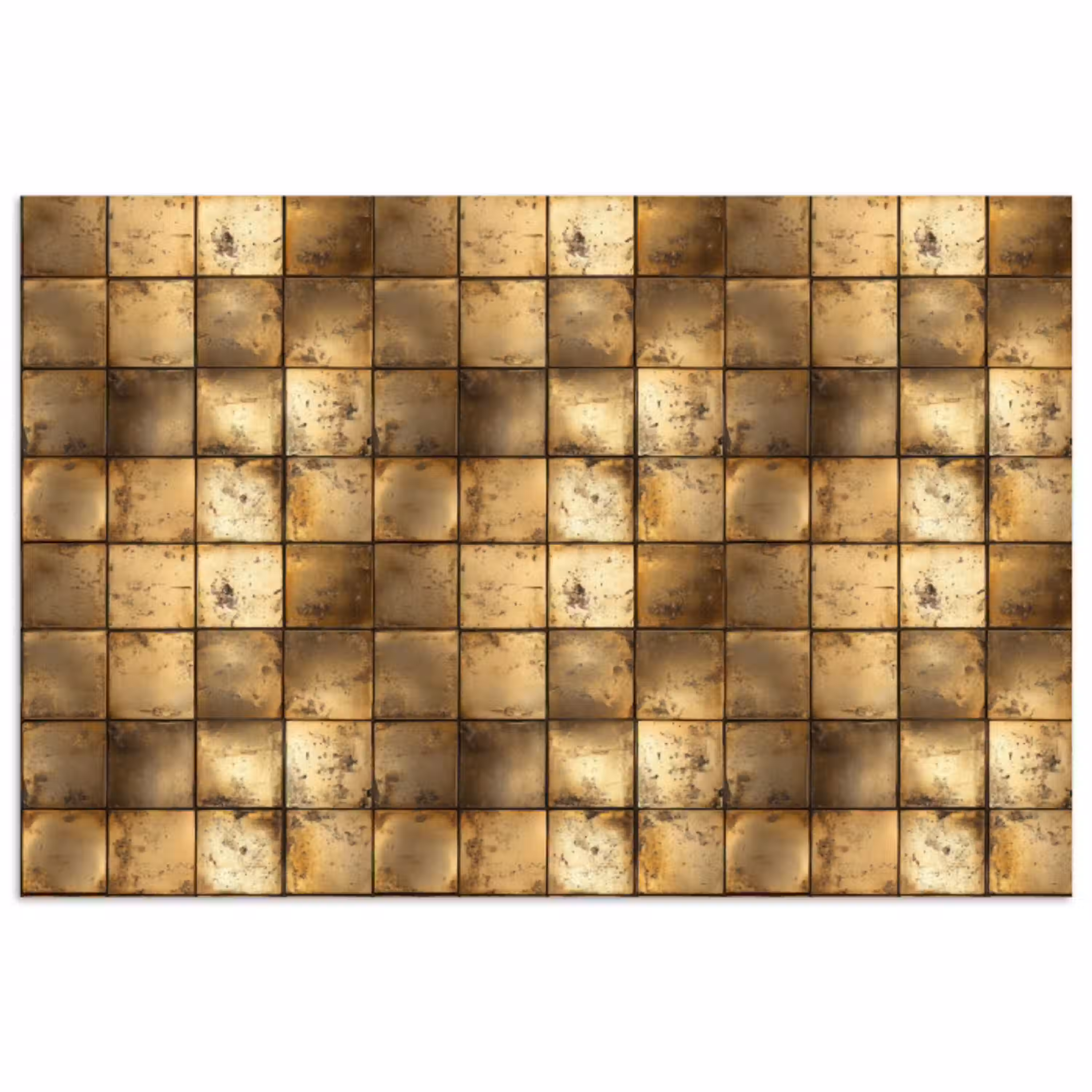 Geometrisch - Tegels - Goud poster papier klein 62 -3d