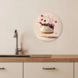 Cheesecake - Eten - Roze - Taart KitchenYeah - Keuken - Wandcirkel Forex klein -sfeer3