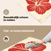Rode hibiscusbloem - Textuur achtergrond - Beige Inductie beschemer met haakjes middel -ky-schoon-nl