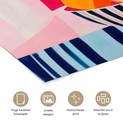 Fruit - Abstracte achtergrond - Roze poster papier klein -closeup_NL