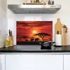 Savanne - Olifanten - Zonsondergang Inductie beschemer met haakjes klein -sfeer2