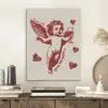Cupido - Hartjes - Rood - Klassiek PET vilt klein -sfeer1