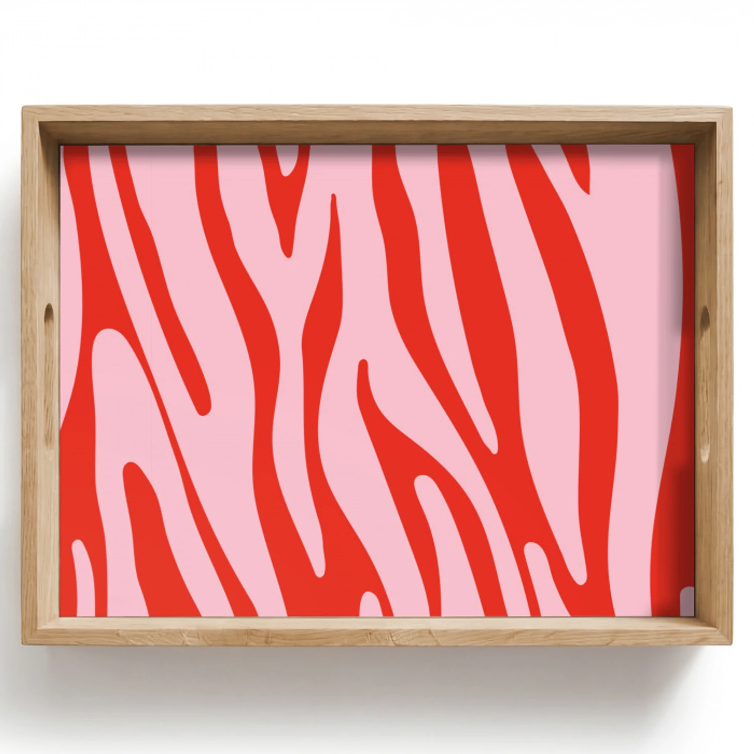 Zebraprint - Roze - Rood - Dierenprint Dienblad Rechthoek middel -z3d_shopping