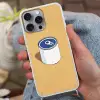 Blikje - Minimalistisch - Blauw - Illustratie Hoesje iPhone 16 Pro Max met koord klein -sfeer3