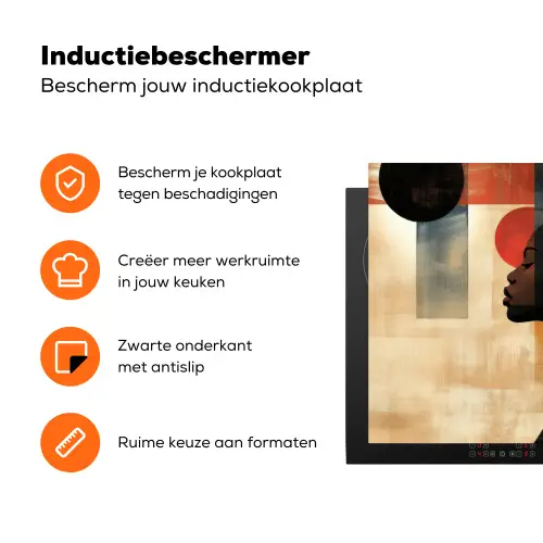 Zijaanzicht - Vrouw - Vormen Inductie beschermer vinyl 3mm klein -zzzzzzz-td-ups