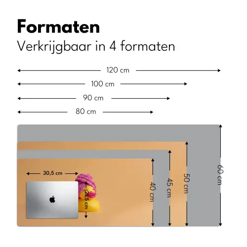 Badeend - Handdoek - Kleurrijk Muismat XXL klein -sfeer5