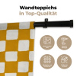 Grafisch - Patroon - Oker Wandkleed katoen klein 269 -tsfeer2_DE