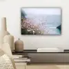 Klif - Bloemen - Zee - Roze canvas 2cm klein -sfeer6