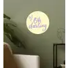 Oh darling - Geel - Hart Wandcirkel behangsticker klein -sfeer2