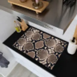 Slangenprint - Python - Bruin Inductie beschemer met haakjes klein -sfeer1