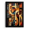 Figuren - Abstract - Symbolen fotolijst zwart zonder passe partout klein -3d
