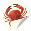 Krab - Felrood - Poten Wandcirkel behangsticker klein -3d