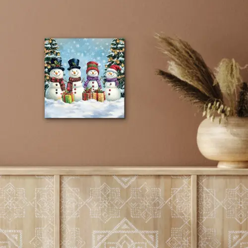 Vrolijk -  Sneeuw - Kleurrijk aluminium wit klein -sfeer4