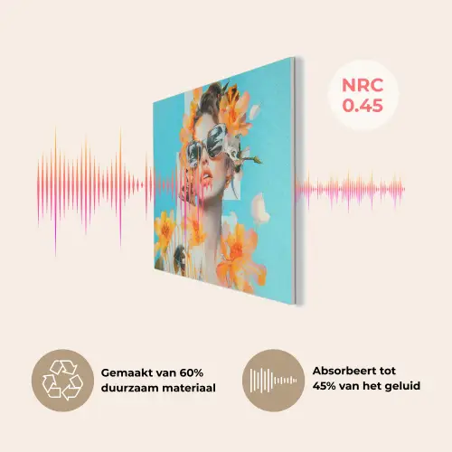 Bloemen - Vrouw - Zonnebril - Blauw PET vilt klein -USP_NL