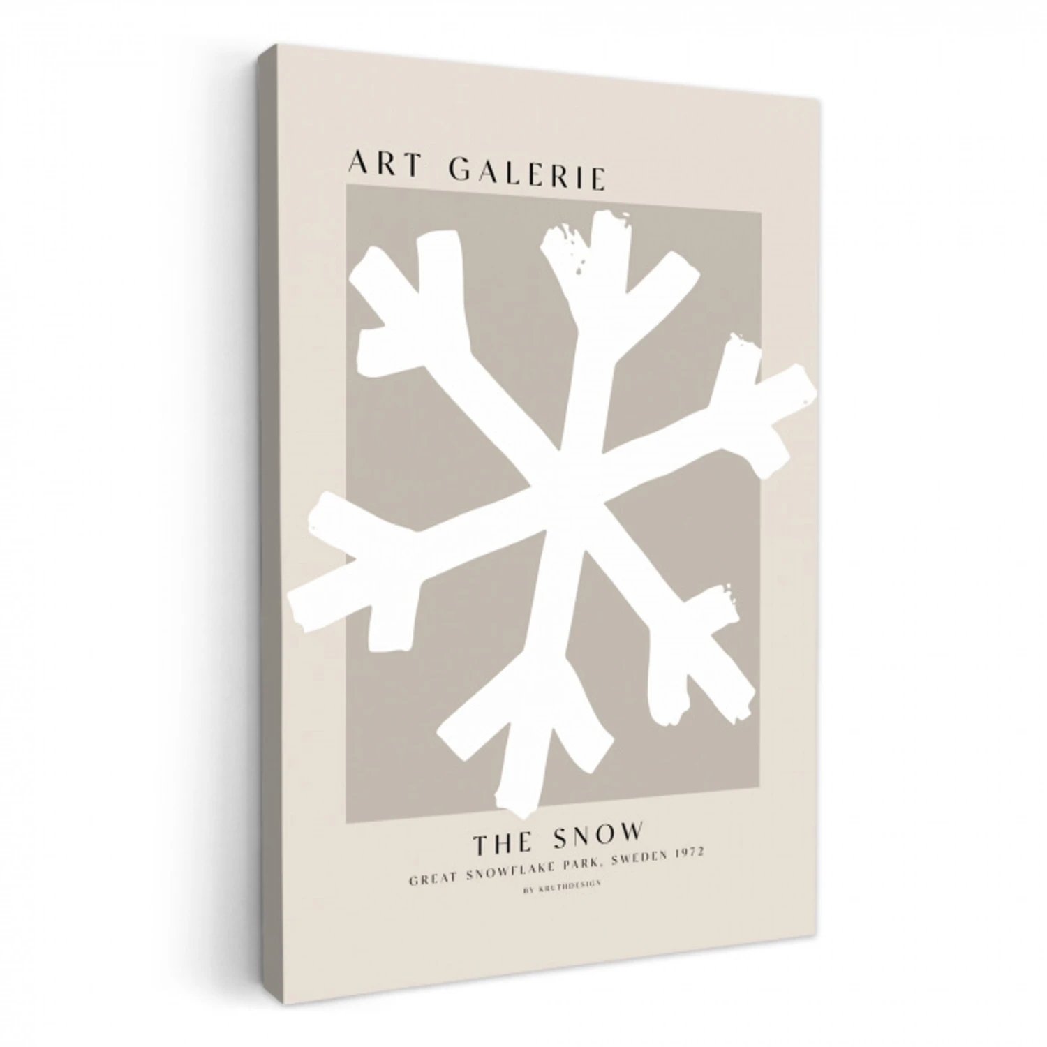 Sneeuwvlok - Wit - Winter - Kerst KitchenYeah - Keuken - Canvas klein -3d