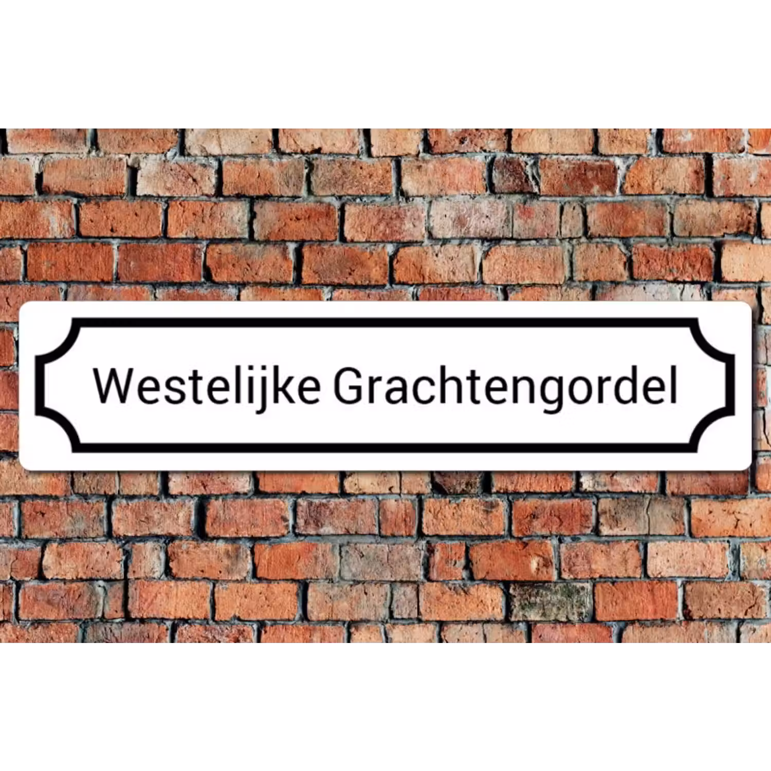Straatnaambord wit - Traditioneel