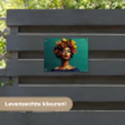 Vrouw - Hoodtooi - Tropisch - Fruit - Druiven tuinposter los doek klein -sfeer3