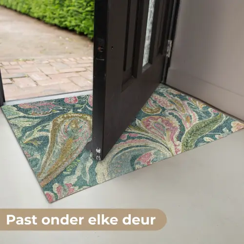 Patroon - Kleurrijk - Sierlijk - Groen Deurmat klein -USP_NL