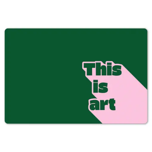 This is art - Schaduw - Roze Placemat vinyl groot -zzsfeer1_Kitchenyeah-website