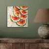 Mozaïek - Watermeloen - Rood - Pitten aluminium wit klein -sfeer2