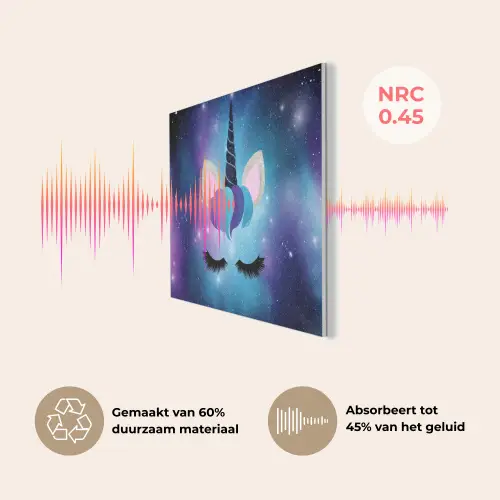 Eenhoorn - Sterrenstelsel - Magisch - Blauw PET vilt klein -USP_NL