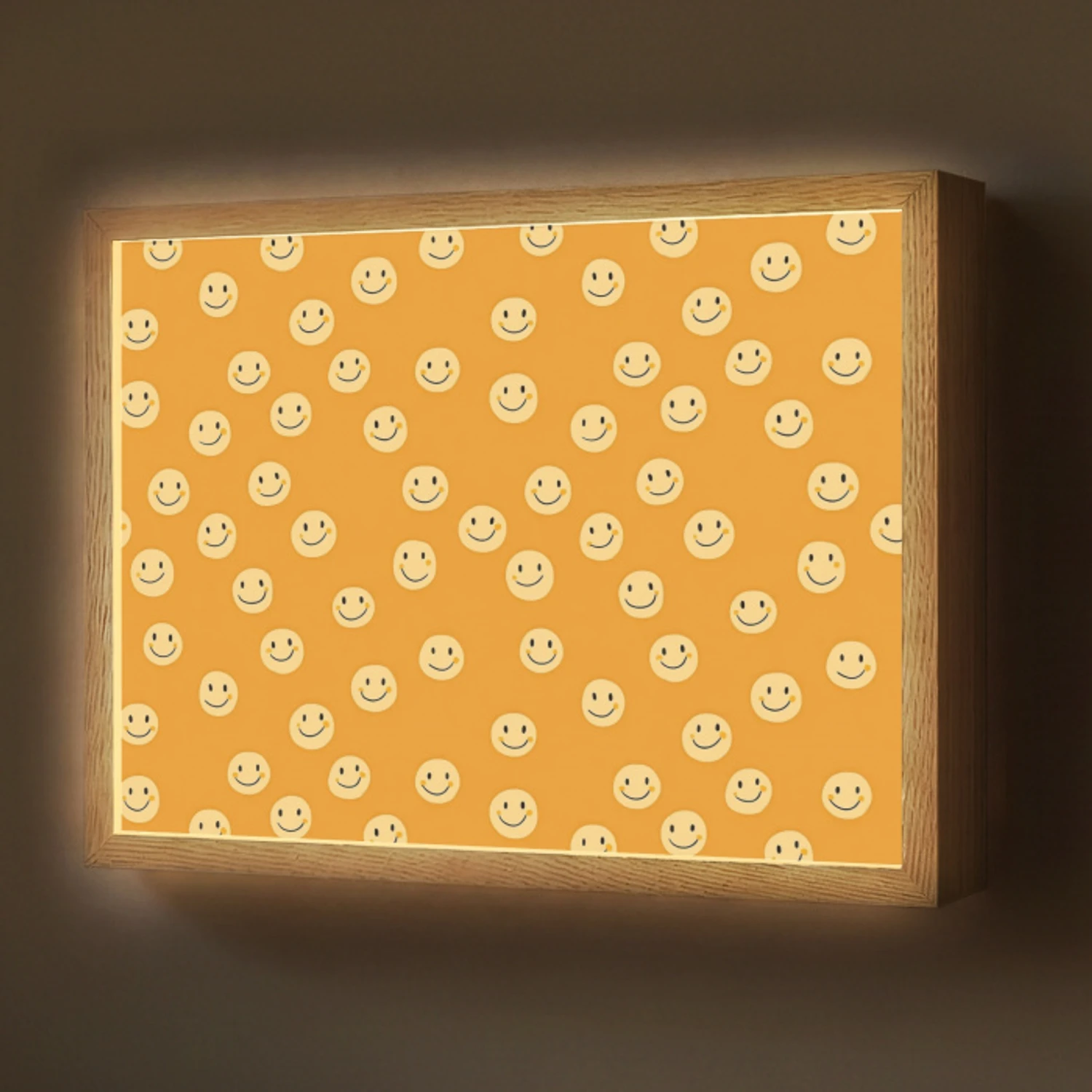 Smileys - Retro - Heel Light Box met batterij (Wandlamp) middel 907 -z3d_website