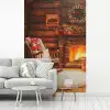 Winter - Kerst - Huis - Openhaard fotobehang vinyl groot -woonkamer
