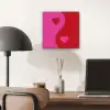 Minimalistisch - Rood - Roze - Hartjes aluminium wit klein -sfeer5