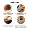 Water - Druppels - Oranje Inductie beschermer vinyl 3mm klein -zzzzzzz-td-werking
