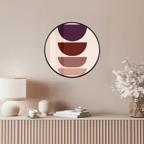 Harmonieus - Symmetrisch - Rood Fotolijst rond zonder passe partout klein -sfeer3