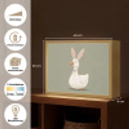 Eend - Konijnoren - Grijs Light Box met batterij (Wandlamp) middel -USP_websiteoverzichtDE
