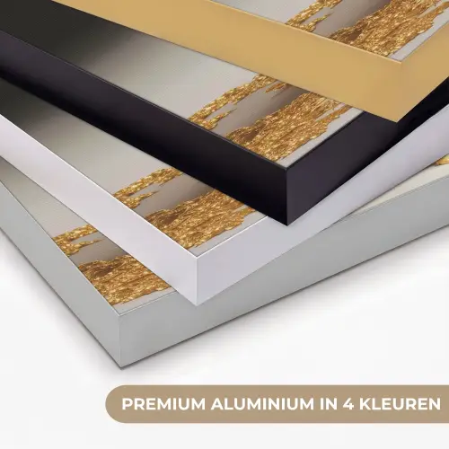 Delftsblauw - Goud - Burger Textielframe zwart klein -USP_kleurenNL