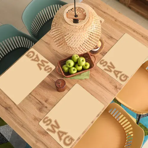 Swag - Bruin - Beige Placemat vinyl groot -zzsfeer5_Kitchenyeah-website
