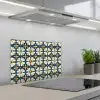 Motief - Tegel - Okergeel keuken achterwand spatscherm klein 900 -3d_schuin