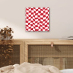 Golvend - Patroon - Rood aluminium wit klein 46 -sfeer3