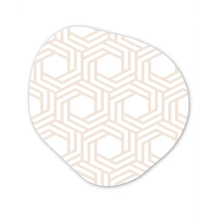 Design - Geometrie - Patroon Wandcirkel Organisch Forex 3mm klein 629 -3d