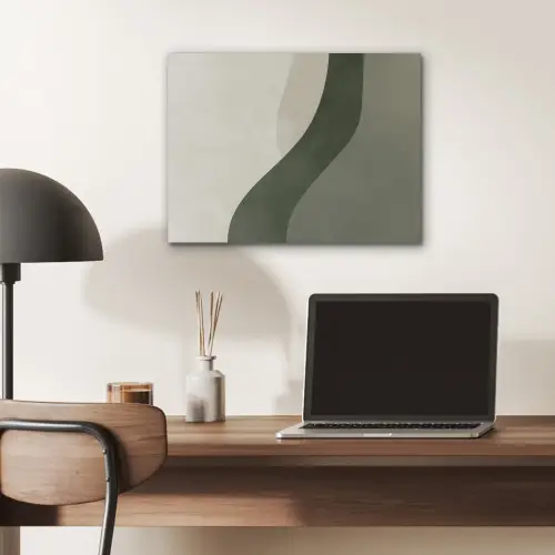 Japandi - Groen - Abstract - Modern PET vilt klein -sfeer5