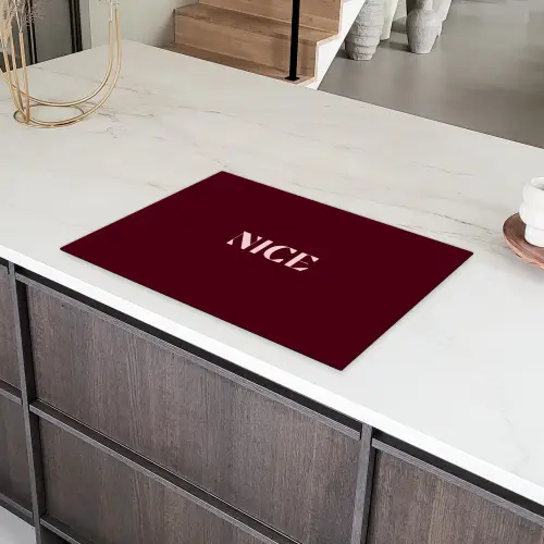 Nice - Bordeaux - Roze Inductie beschermer vinyl 3mm klein -sfeer8