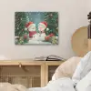 Sneeuwpop - Kerstsneeuw - Groen - Rood PET vilt klein -sfeer3