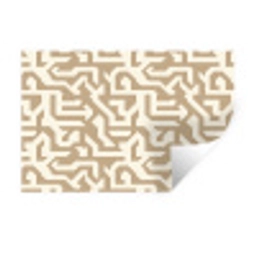 Modern - Abstract - Beige Muursticker klein 286 -3d